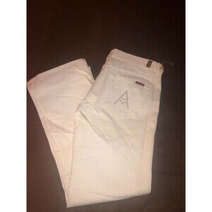 7 for All Mankind White Studded Denim jeans size 30 BRAND NEW Women's Unisex